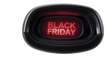 Black friday digital sign reflecting retail discount and shopping fever trends