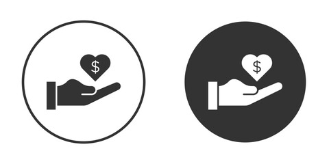 Philanthropy icon doodle vectors, vector illustration