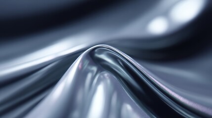 Dynamic abstract background of liquid metal flowing and swirling, reflective and futuristic. Metallic sheen.