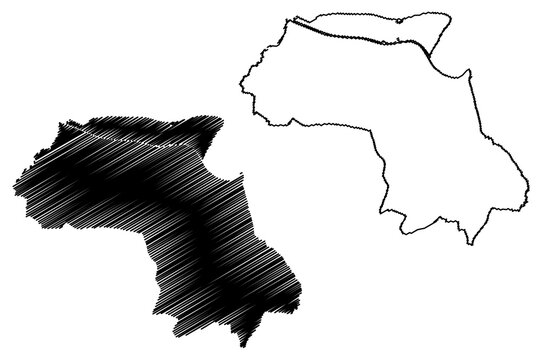 Itabashi City (State of Japan, island country, Tokyo Prefecture) map vector illustration, scribble sketch City of Itabashi map