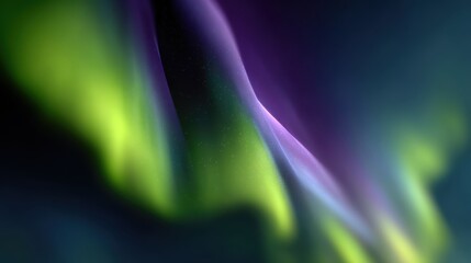 Abstract background of a blurred aurora borealis in a night sky, natural phenomenon. Ethereal, colorful.
