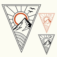 Morning Light Vector Logo Design
