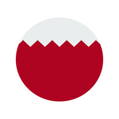 Red and White Serrated Circle