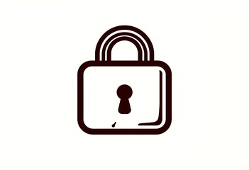 Simple Lock Icon Security Symbol for Privacy and Protection