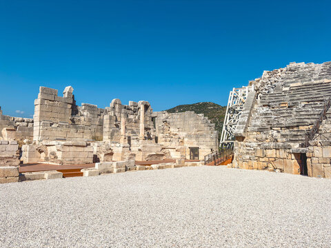 Fototapeta The ancient city of Patara, the capital of Lycia, is located near Gelemiş Village in Antalya province