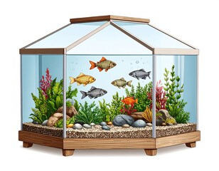 Fish tank illustration