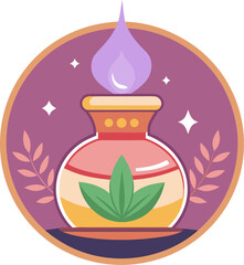vector illustration of a flower pot
