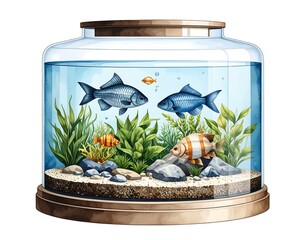 Fish tank illustration (1)