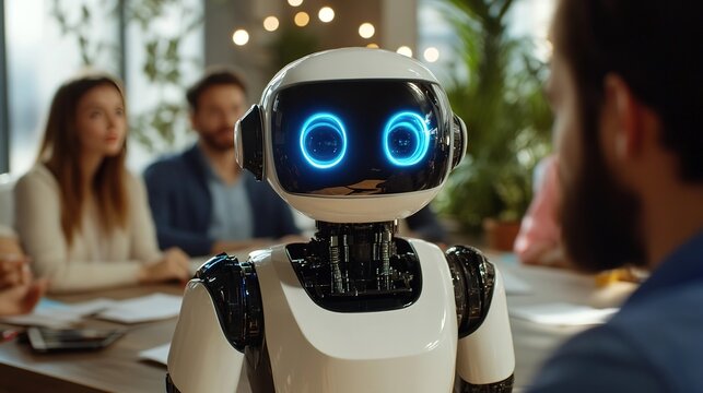 Robotic colleague in a meeting