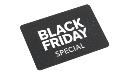 Black friday special card on isolated background  eyecatching discount design