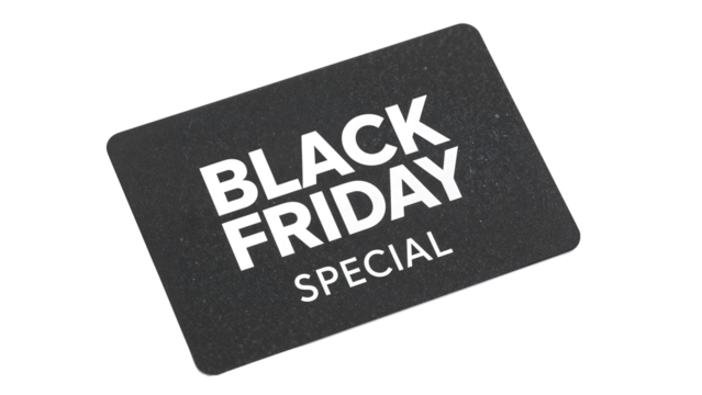 Black friday special card on isolated background  eyecatching discount design