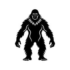 Fototapeta premium original bigfoot silhouette 10 pc design set black vector illustration