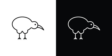 Kiwi bird icon design vector art Illustrations