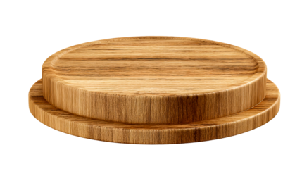 Round wooden cutting board with a smooth surface and minimal design