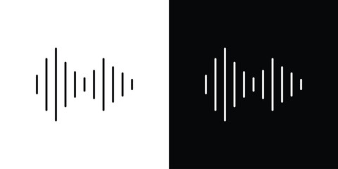 Obraz premium Waveform icon design vector art Illustrations
