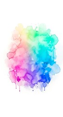 Abstract watercolor splash with vibrant rainbow colors for backgrounds and creative projects perfect for graphic designers and artists