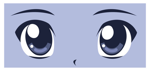 Obraz premium Set Detailed anime eye set