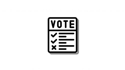 ballot paper animated icon