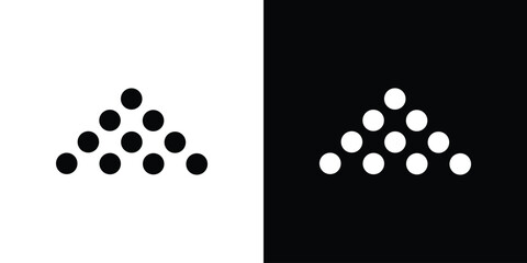 Ball pile icon. Vector illustration. Flat design.