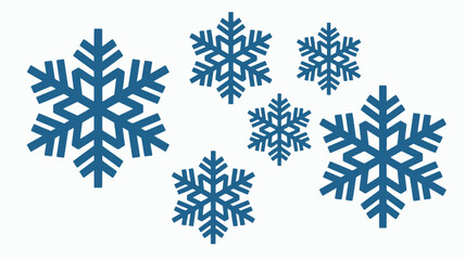Fototapeta premium Winter Snowflake Vector Set