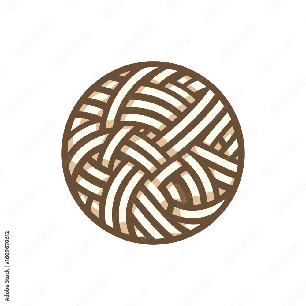 Aufkleber intricate woven circular design featuring interlaced patterns on a clean background