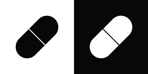 Capsules icon. Vector illustration. Flat design.