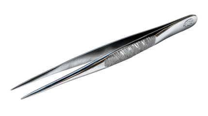 Precision stainless steel tweezers for intricate tasks and crafts