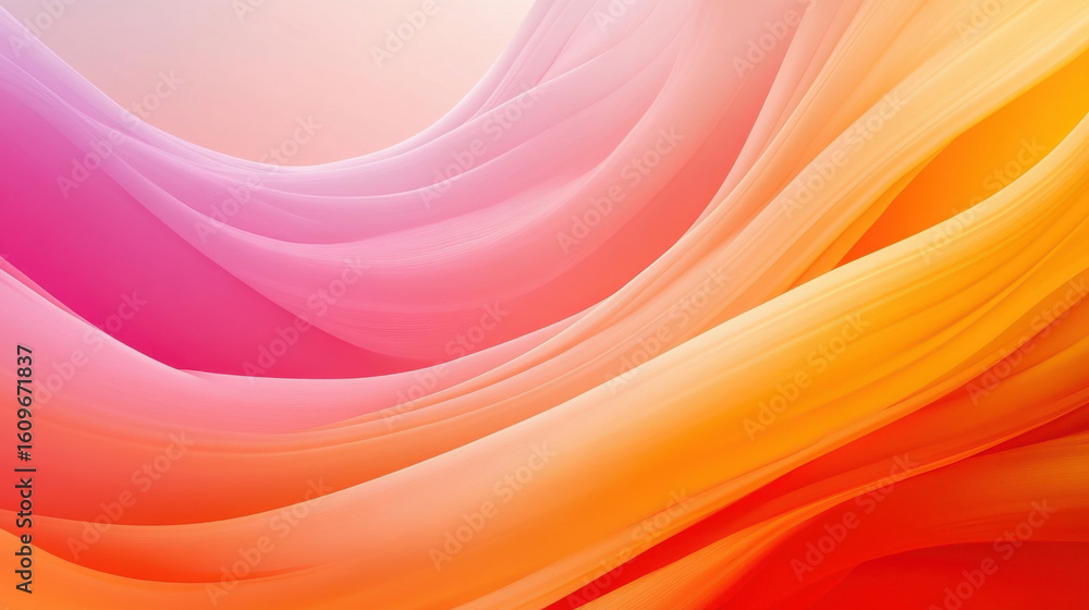Poster abstract wave flowing art vibrant gradient color background design. modern digital wallpaper for gra