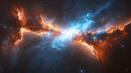 Obraz premium Glowing clouds in cosmic expanse