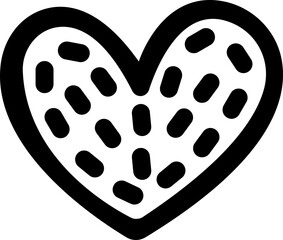 Heart icon.Grunge rough brush stroke romance love element pack for collage.Heart, love, romance or valentine's day red vector icon for apps.Various different hand drawn heart icon love collection.