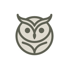 Simple and stylized owl illustration with a minimalist design, suitable for educational materials