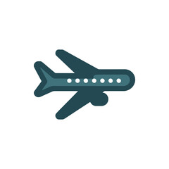 A stylized airplane soaring through a clear blue sky, symbolizing travel and adventure