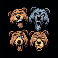 Bear streetwear t shirt design