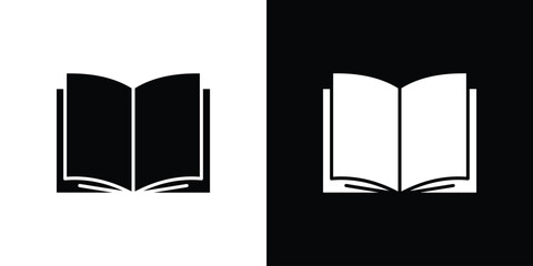 open book icon. Vector illustration. Flat design.