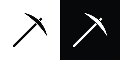 Pickaxe icon. Vector illustration. Flat design.