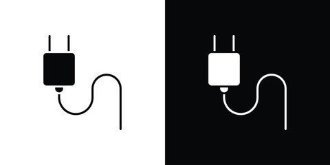 Plug icon. Vector illustration. Flat design.