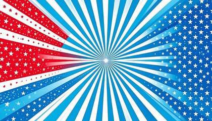 Fototapeta premium Patriotic radial burst background