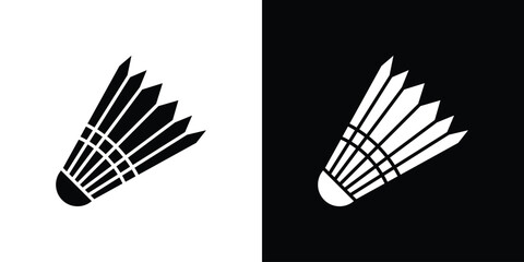 Shuttlecock icon. Vector illustration. Flat design.