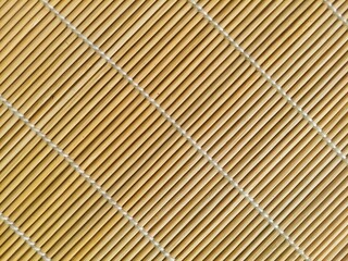 Top view, abstract shape and bamboo mat pattern as background. Brown bamboo woven pattern, bamboo...