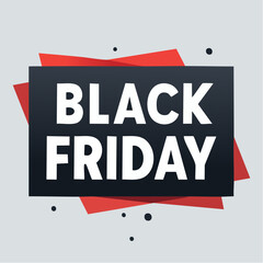 Obraz premium Black Friday Sale: A vibrant graphic design, showcasing a contemporary and eye-catching Black Friday sale banner, with bold text and dynamic shapes