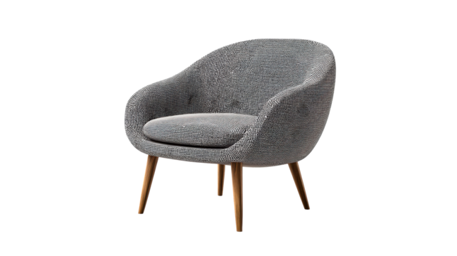 Cozy modern chair with a stylish design and comfortable seating