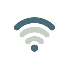 Abstract representation of Wi-Fi signal with a minimalist design and soft color palette