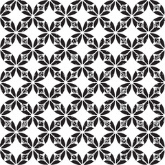 Intricate Black and White Floral Pattern A Seamless Design with Repeating Flower Motifs Creating a Decorative and Visually Appealing Background