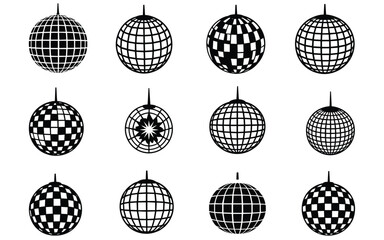 Geometric Sphere Vector Pack &ndash; Black & White Globes Featuring Abstract Patterns and Optical Designs