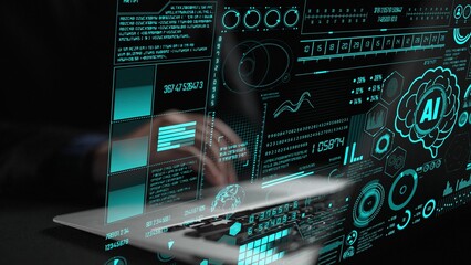 AI Assistant Brain Processor with LLM Technology, Big Data, Machine Learning, Generative AI for Business Support, Future Agentic AI Technology and Artificial Intelligence Prompt Engineering. Thunk