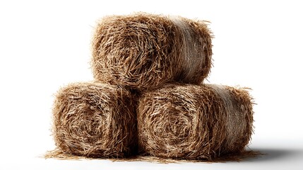 Harvesting straw bales rural farm photography natural environment close-up view agriculture concept