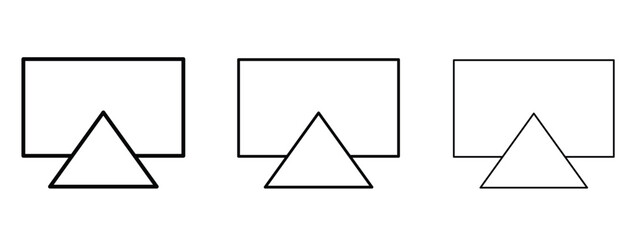 Airplay icon linear style sign for mobile concept and web design.