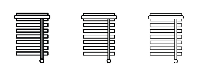 Blinds open icon linear style sign for mobile concept and web design.