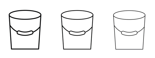 Bucket icon linear style sign for mobile concept and web design.