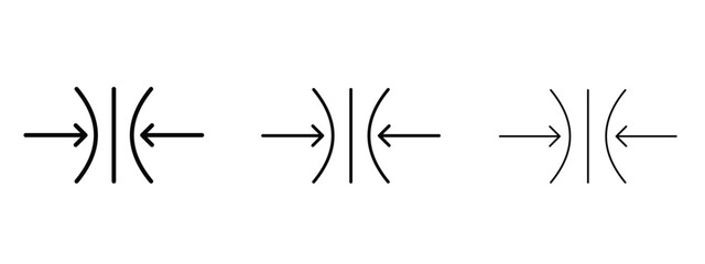 Elastic icon linear style sign for mobile concept and web design.